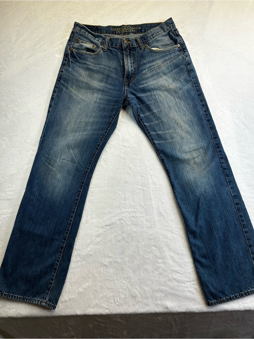 American Eagle Outfitters Men’s Relaxed Jeans - Dark Blue Wash